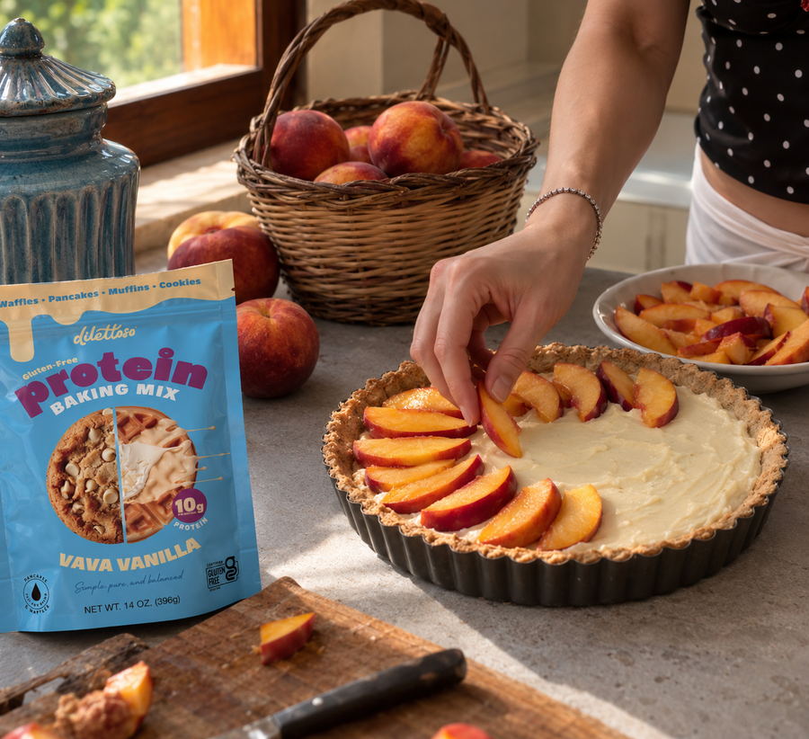 Protein Peach Tart