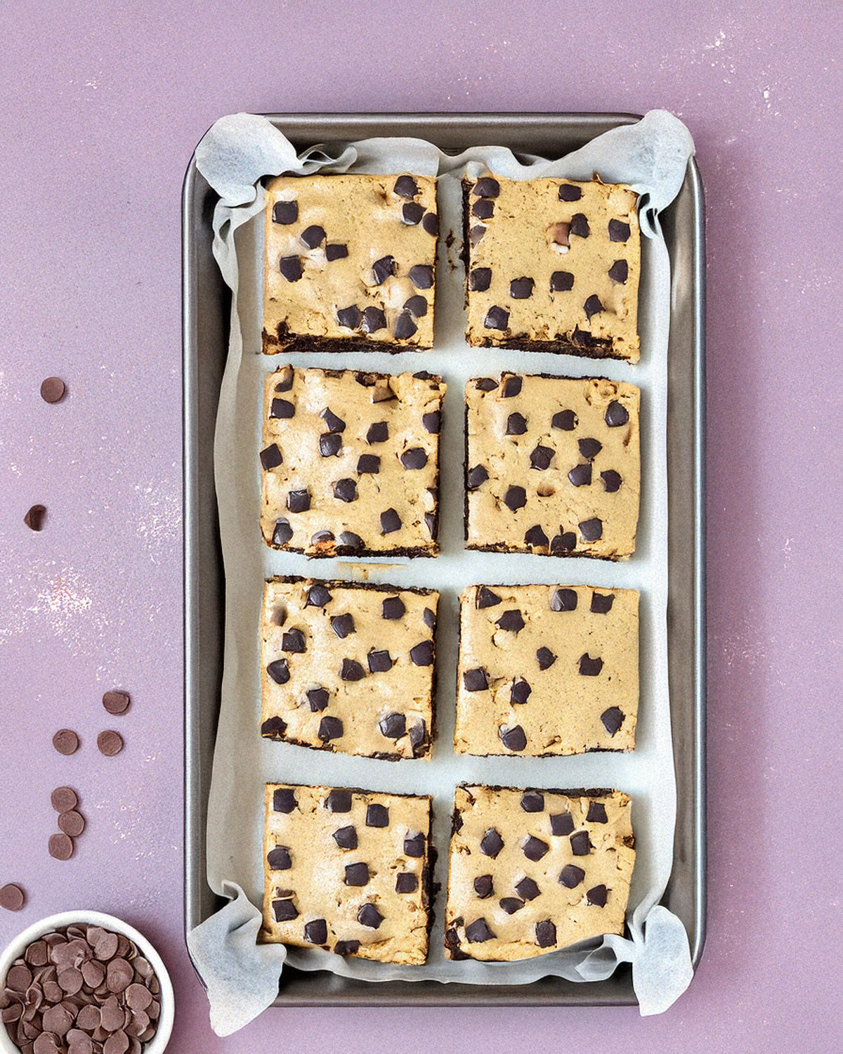 Gluten-free Chocolate Chip Protein Blondies