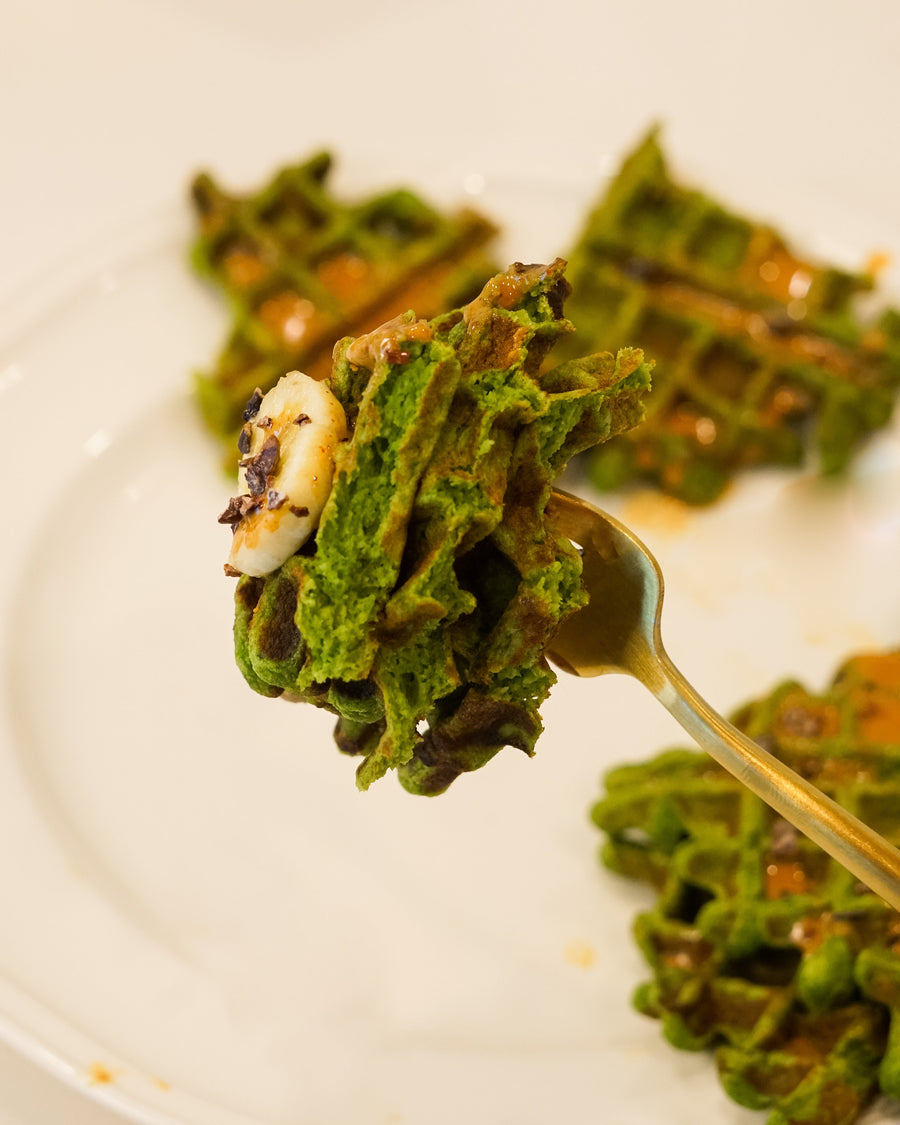 Green Smoothie Protein Waffles