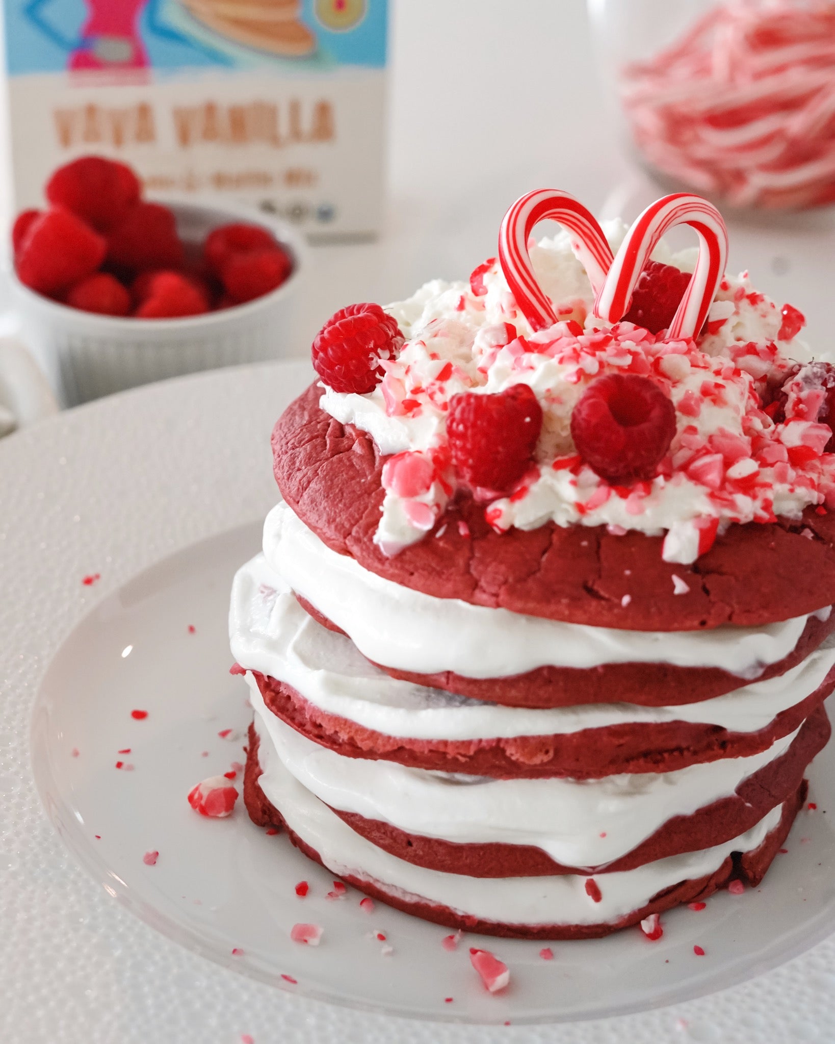 Minty Red Velvet Cakes