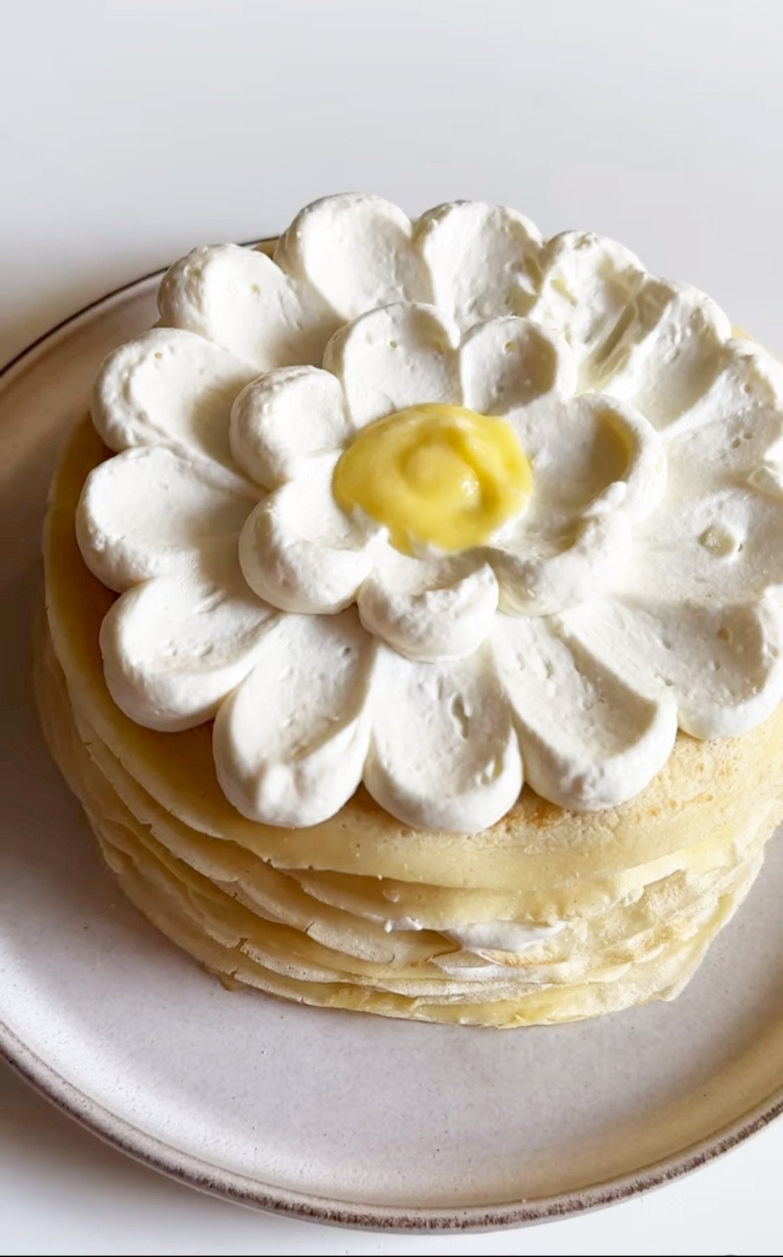 Crêpes Cake with Lemon Curd