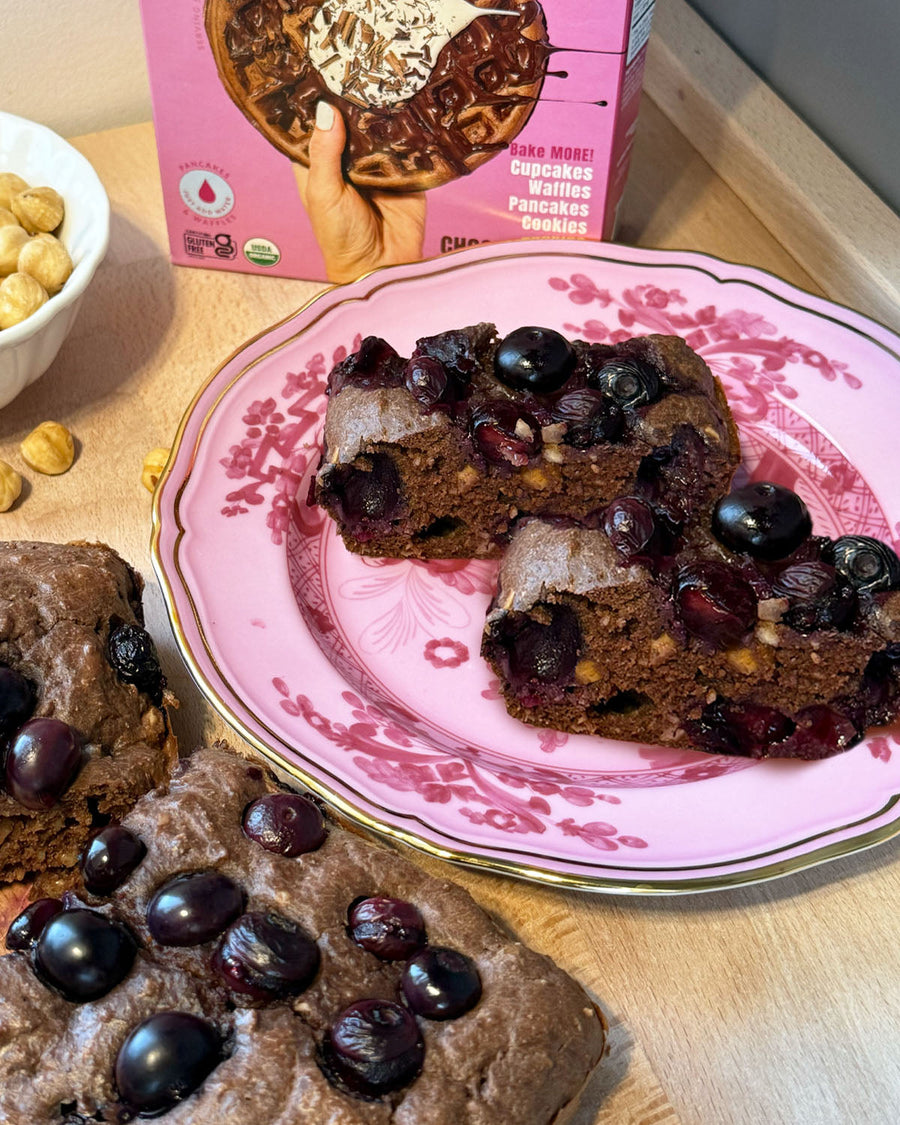 ChocoMascarpone HazelBlueberry Loaf