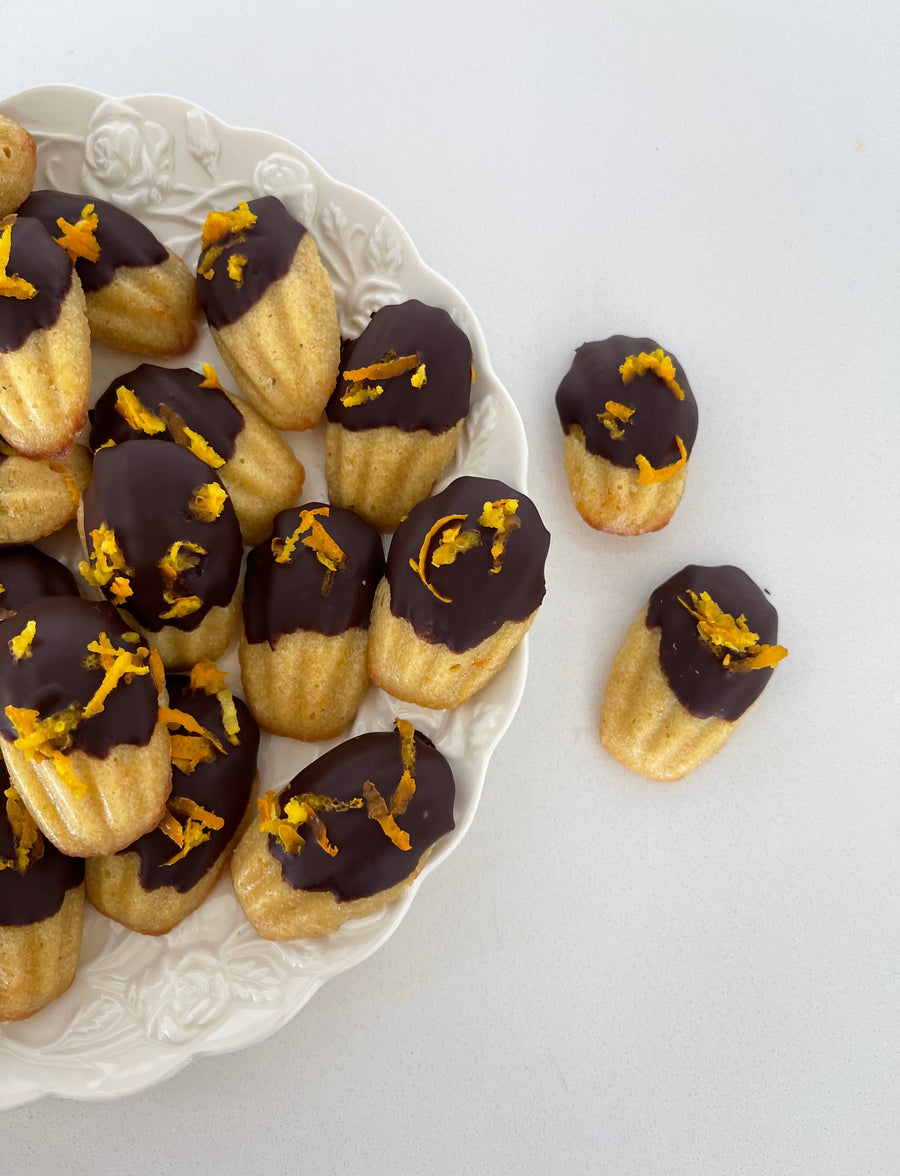 Orange Zest and Chocolate Madeleines