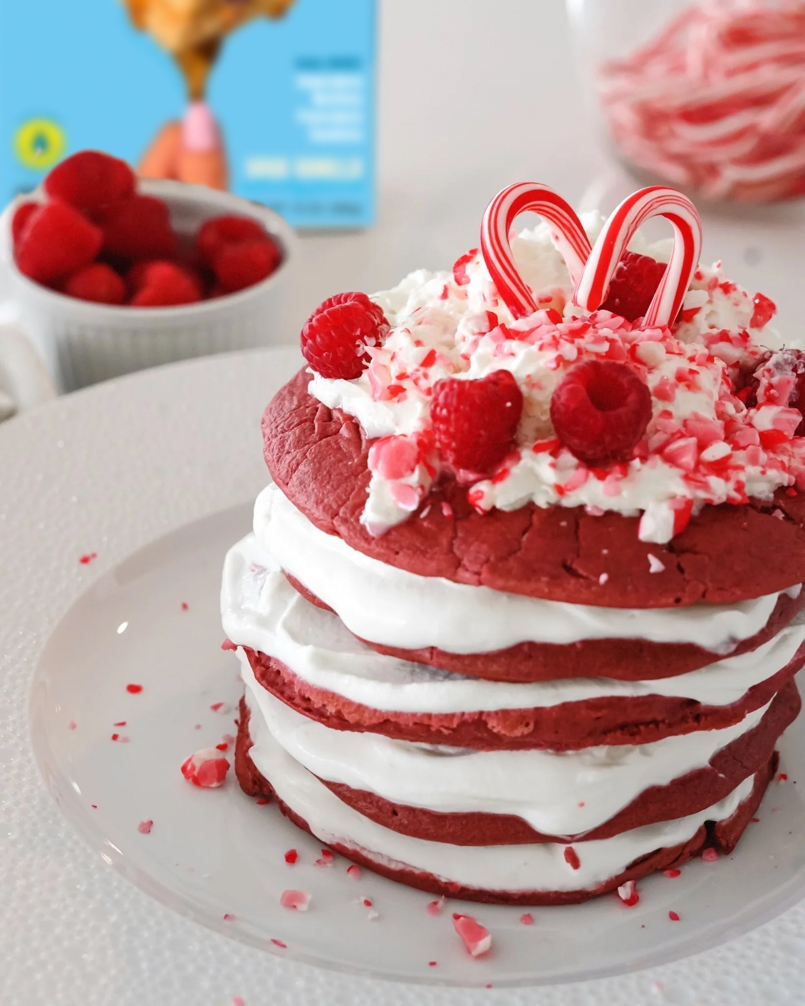 Minty Red Velvet Cakes