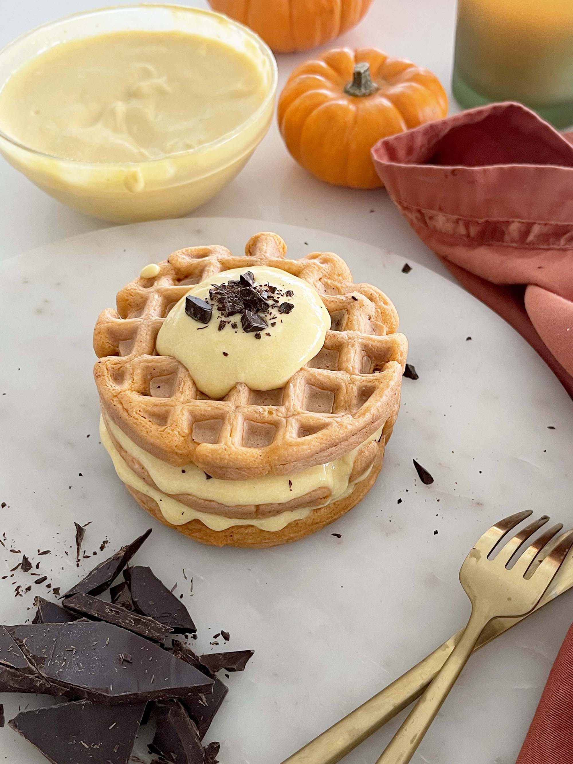Pumpkin Cream Waffles