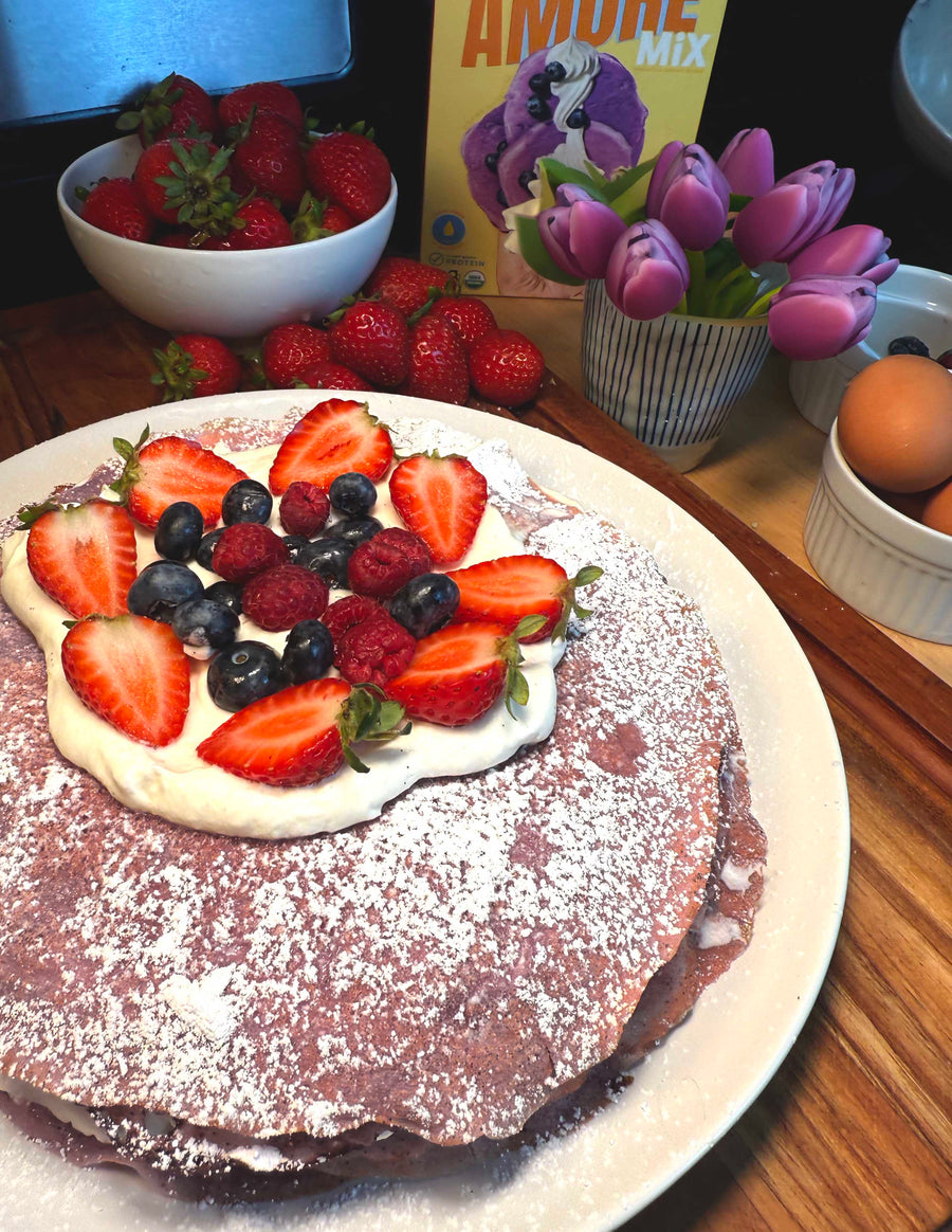 Triple Berry Crepe Cake